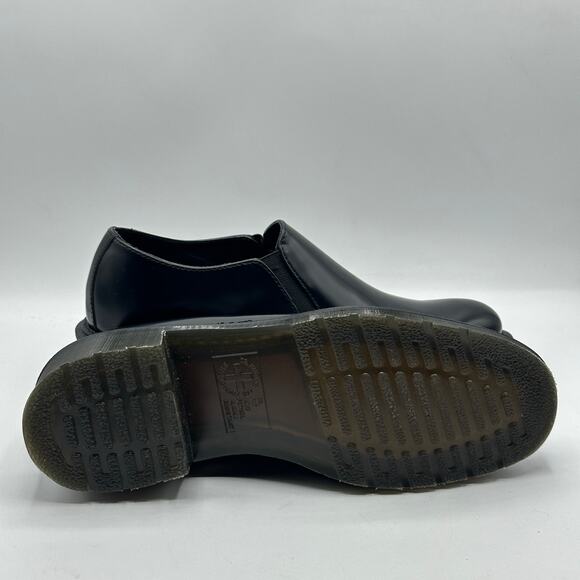 DR MARTEN Rosyna Smooth Leather Slip On Shoes Black Sz 7 - Picture 6 of 8